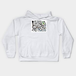 St Paul Map Kids Hoodie